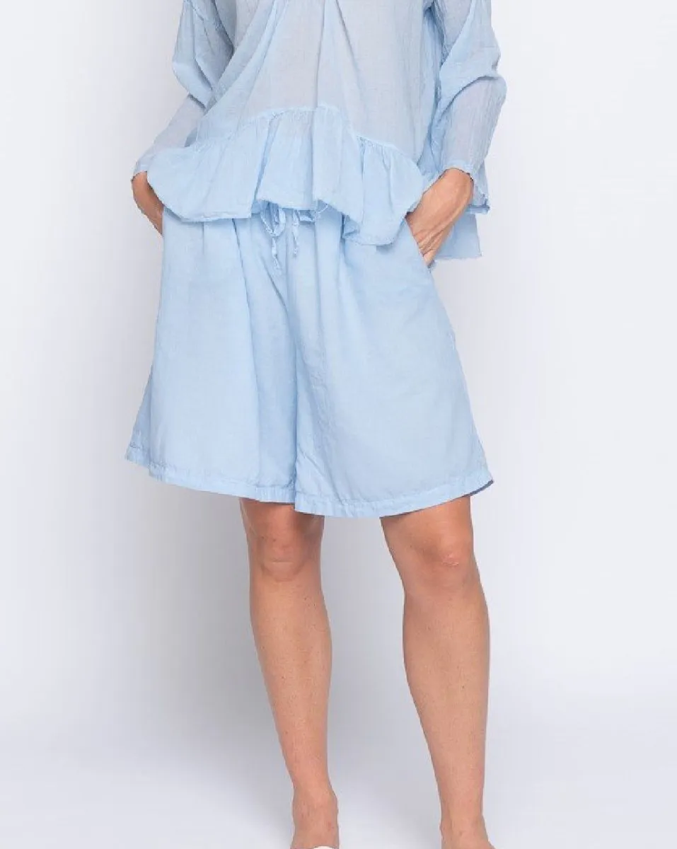 Drawstring Cotton Elastic Shorts
