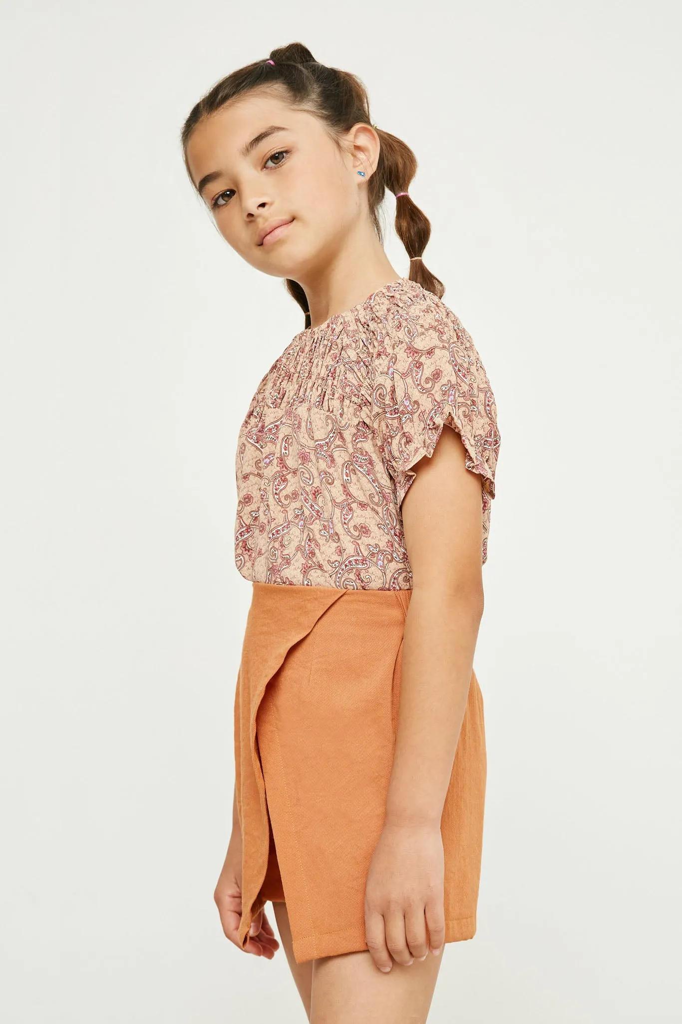 Elastic Waist Soft Skort