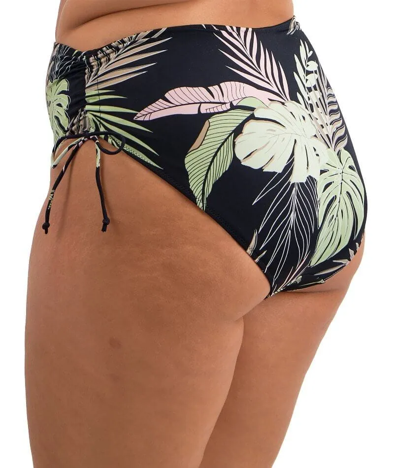 Elomi Swim Tropical Retreat Adjustable Bikini Brief - Black