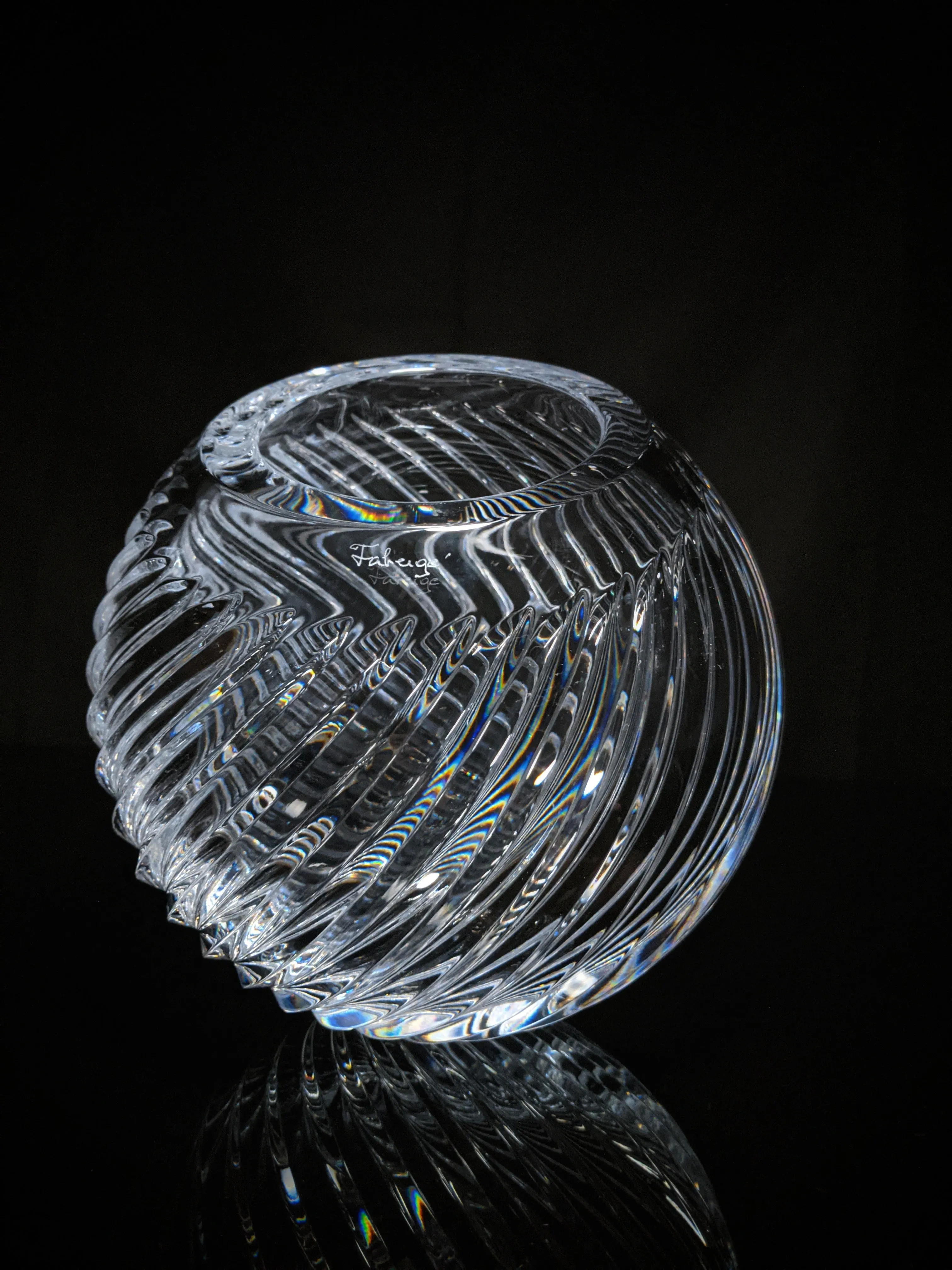 Faberge Atelier Crystal Collection Bowl in the original box
