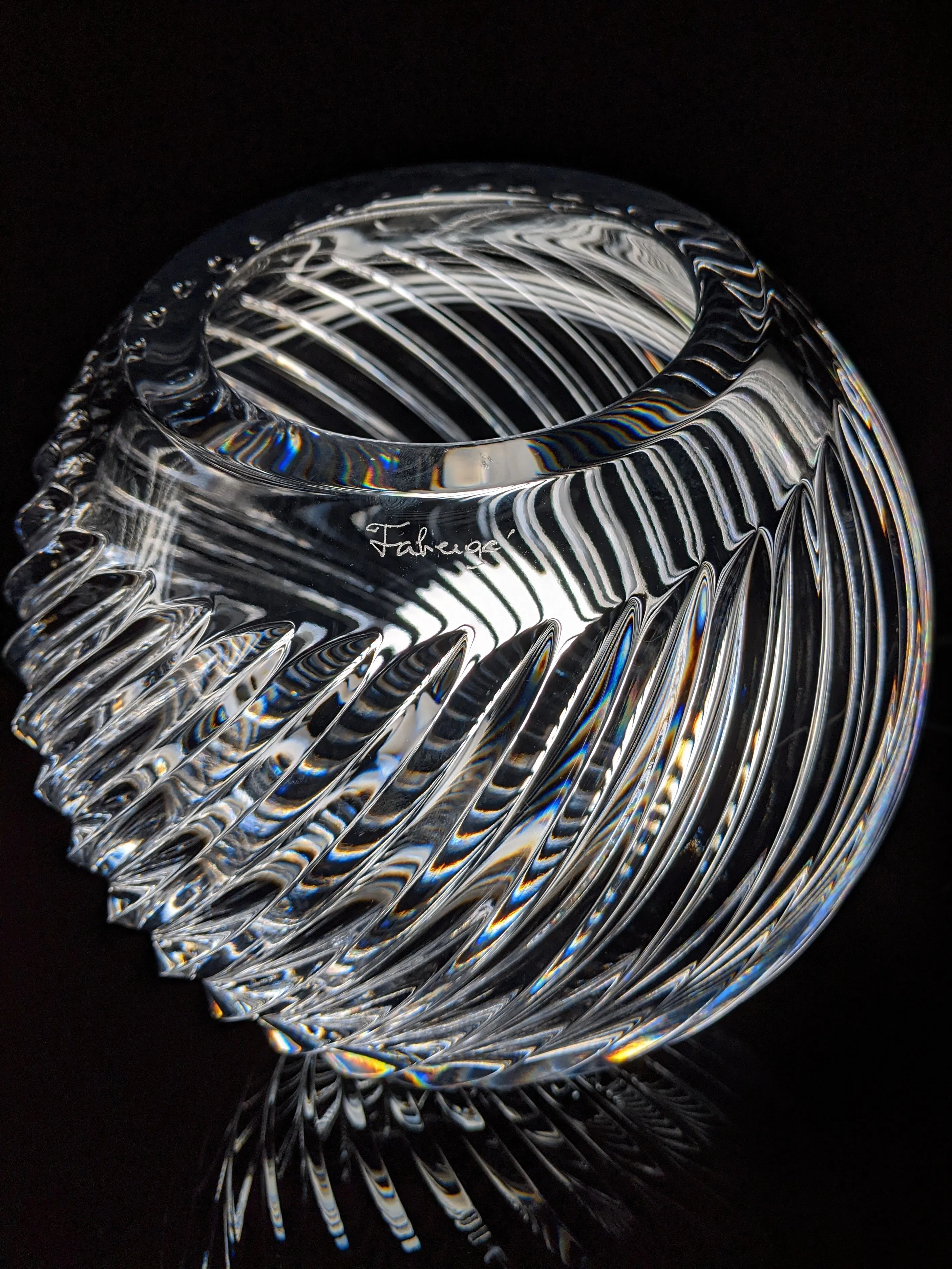 Faberge Atelier Crystal Collection Bowl in the original box