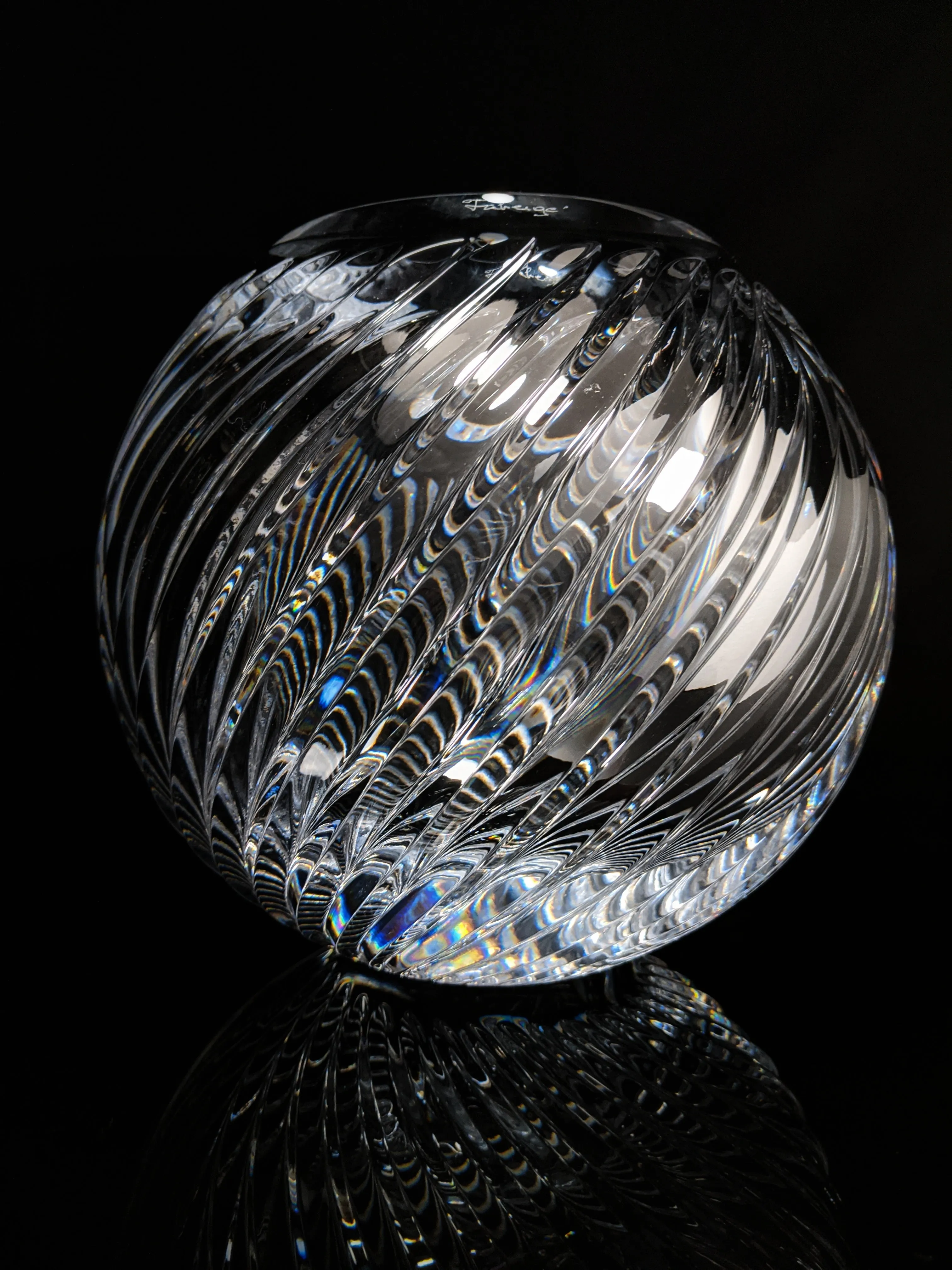Faberge Atelier Crystal Collection Bowl in the original box