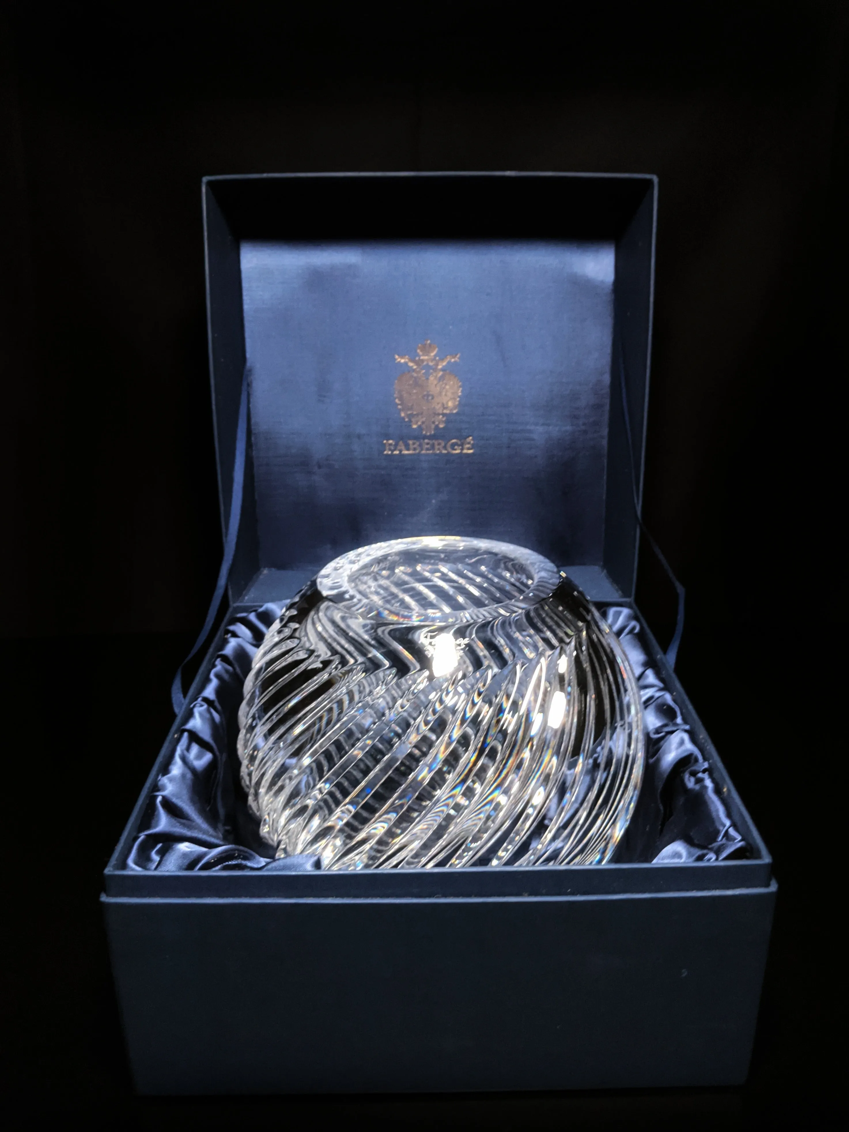 Faberge Atelier Crystal Collection Bowl in the original box