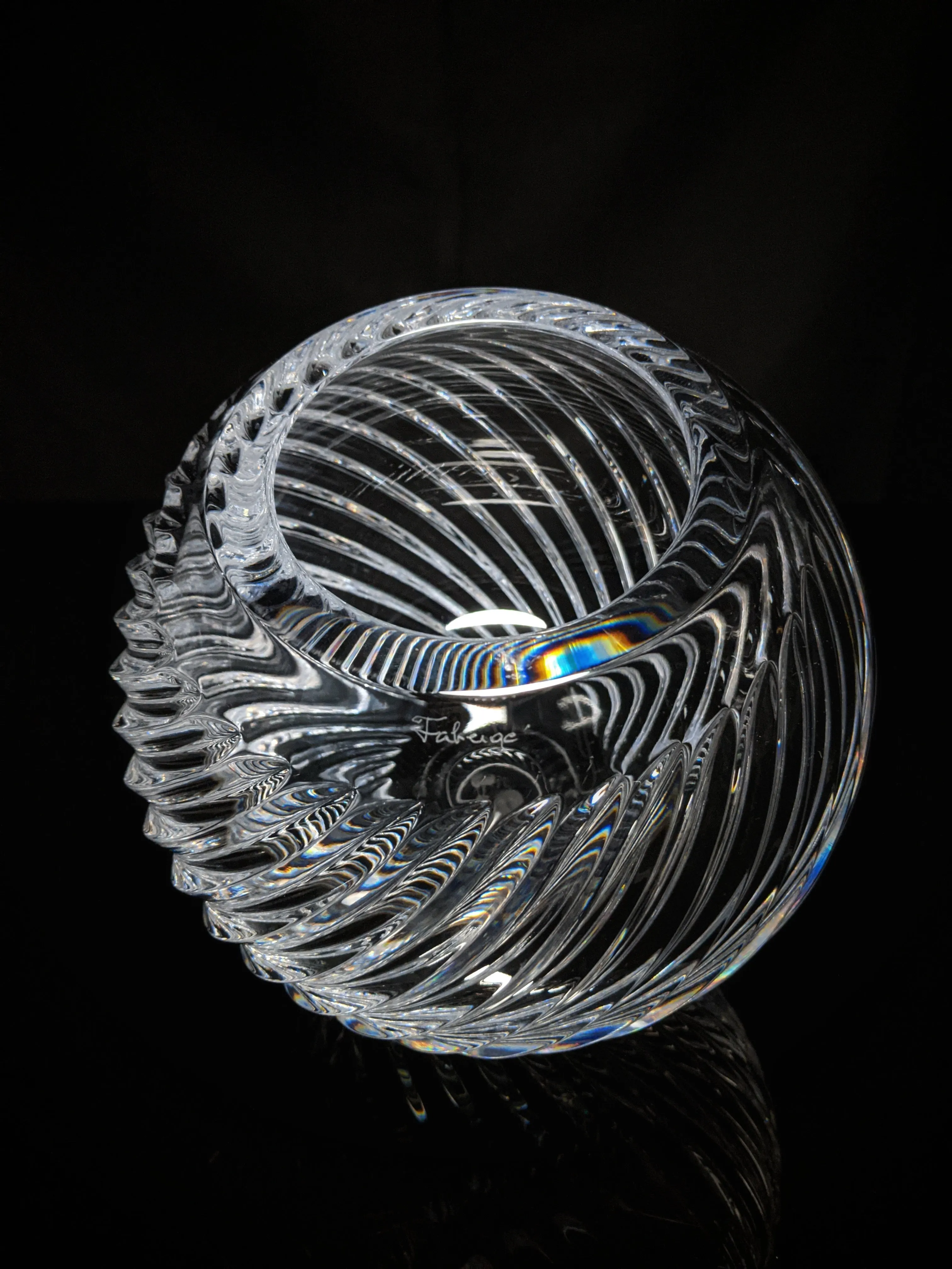 Faberge Atelier Crystal Collection Bowl in the original box