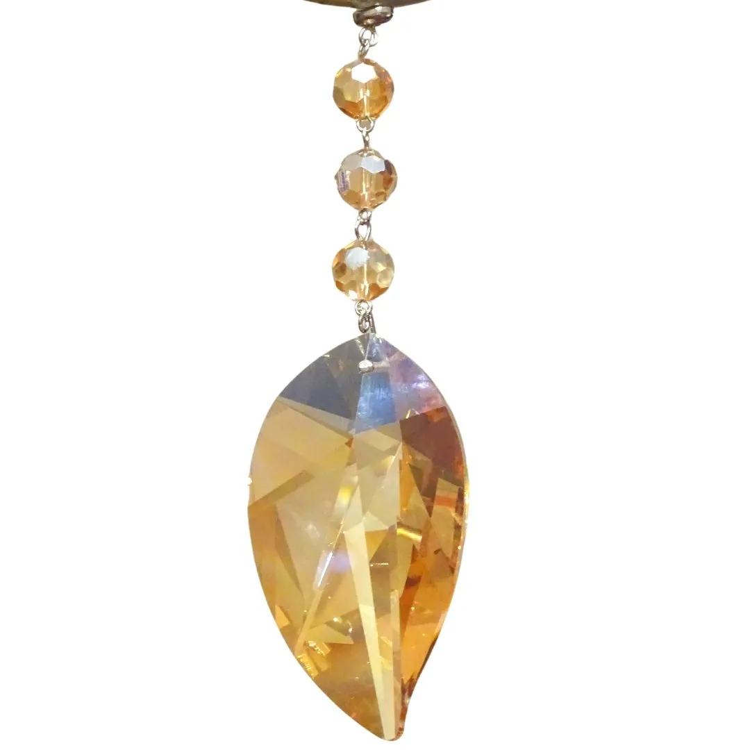 FALL CHANDELIER MAKEOVER KIT - CHAMPAGNE CRYSTAL LEAF   12" CHAMPAGNE CRYSTAL BEAD GARLAND ( 6 Piece Kit)
