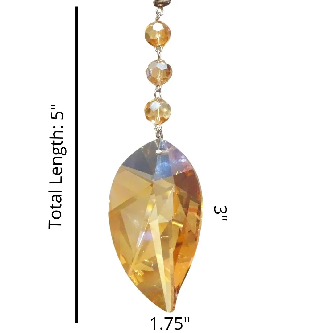 FALL CHANDELIER MAKEOVER KIT - CHAMPAGNE CRYSTAL LEAF   12" CHAMPAGNE CRYSTAL BEAD GARLAND ( 6 Piece Kit)