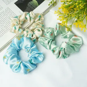 Ferosh Pastel Green & Blue Scrunchies of 3