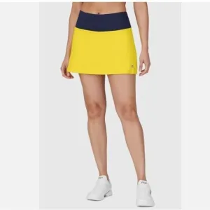 Fila Skort Tennis Athletic XL Yellow Navy Blue Heritage Block Skirt NEW Sz XL
