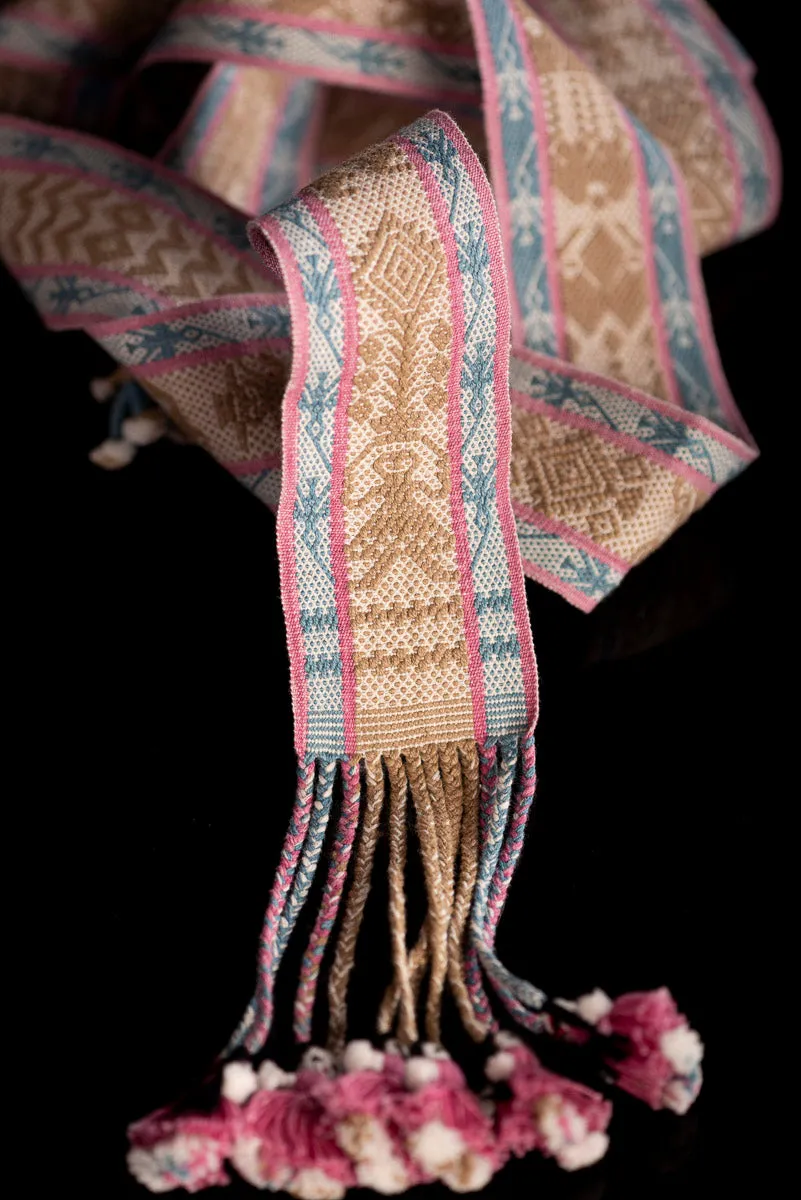 Fine Indigenous Textile Backstrap Loomed Zapotec Belt