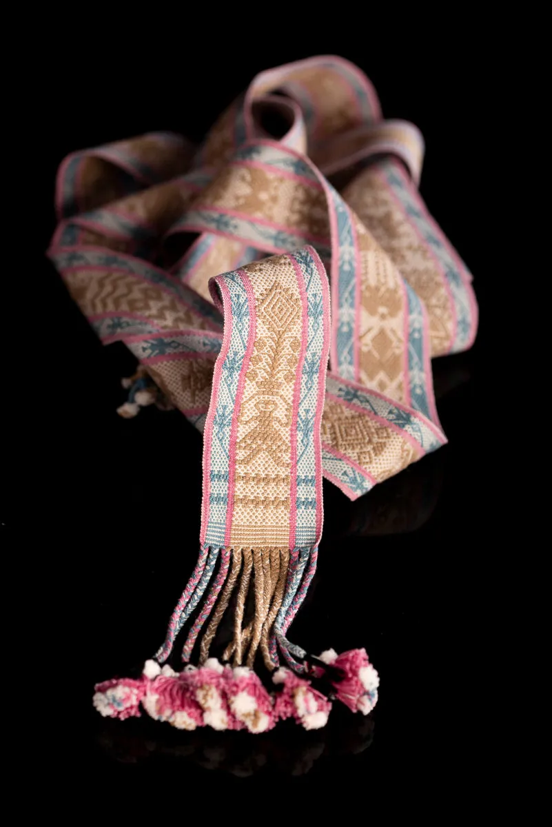 Fine Indigenous Textile Backstrap Loomed Zapotec Belt