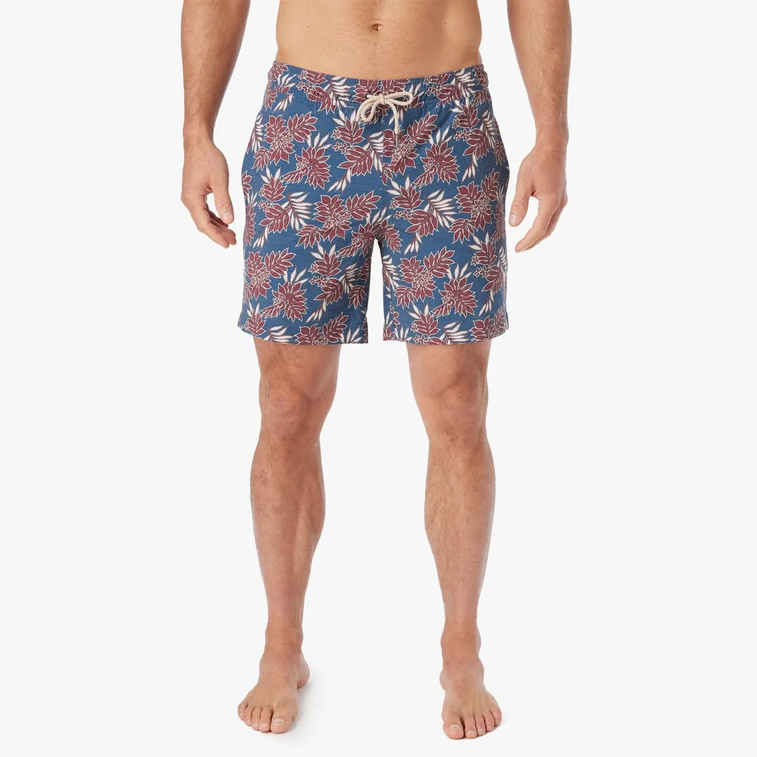 Fish Hippie The Bayberry Trunk- Navy Crimson Leaves Bayberry Trunk 7 inch