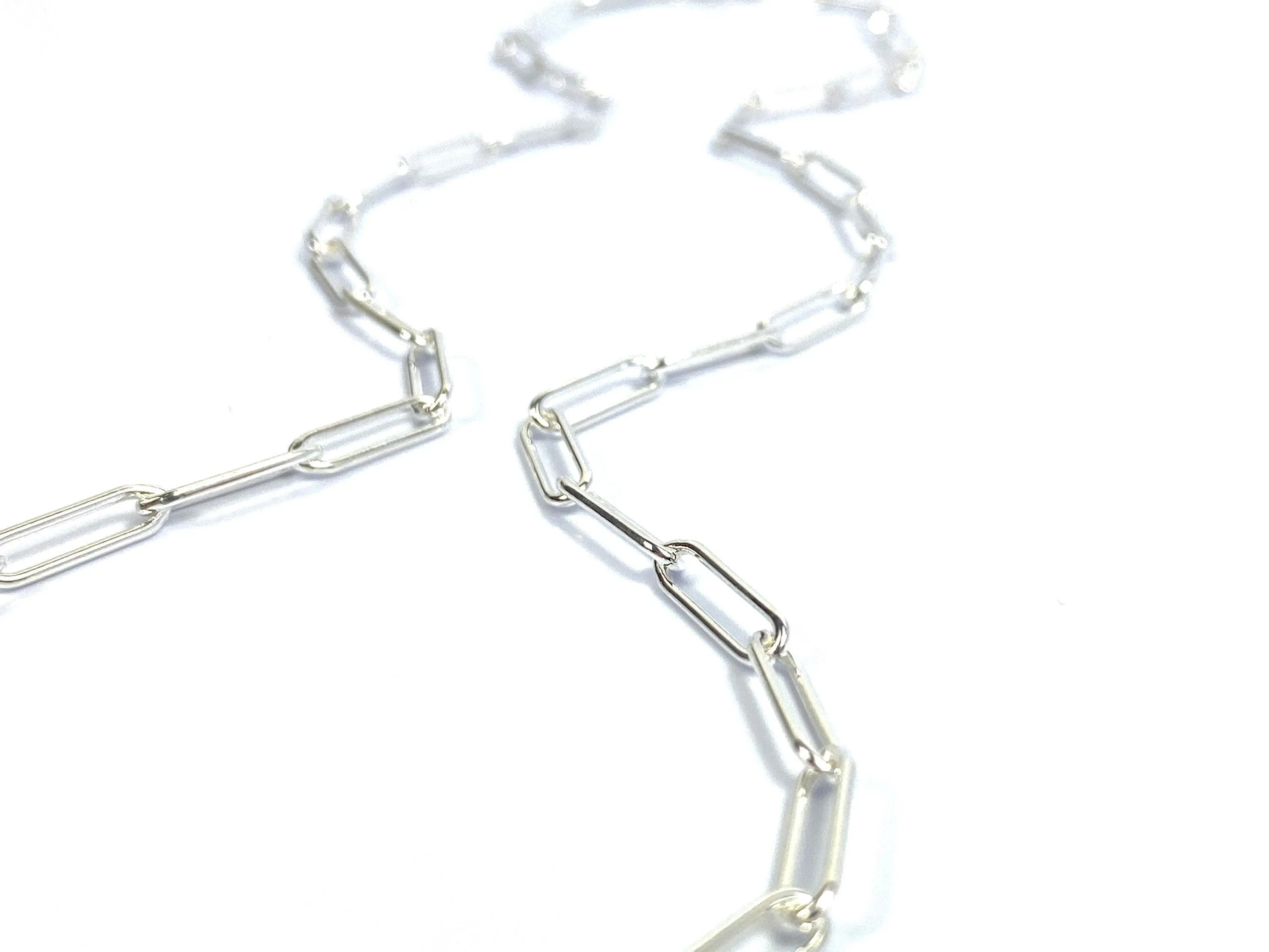 Flawless 20” 12mm x 3mm Sterling Silver Elongated Flat Cable Chain, Sku:S4002LC-20