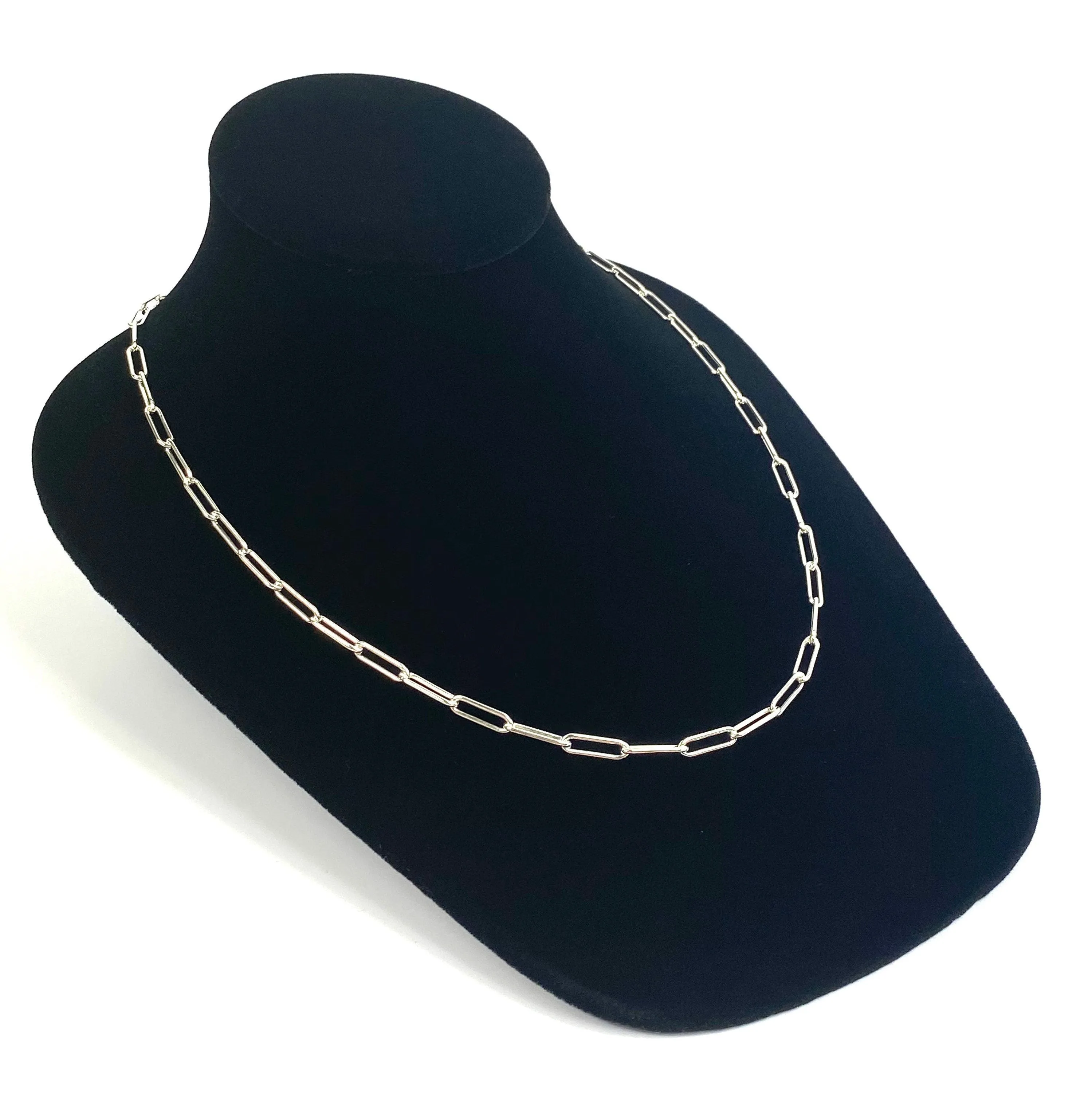 Flawless 20” 12mm x 3mm Sterling Silver Elongated Flat Cable Chain, Sku:S4002LC-20