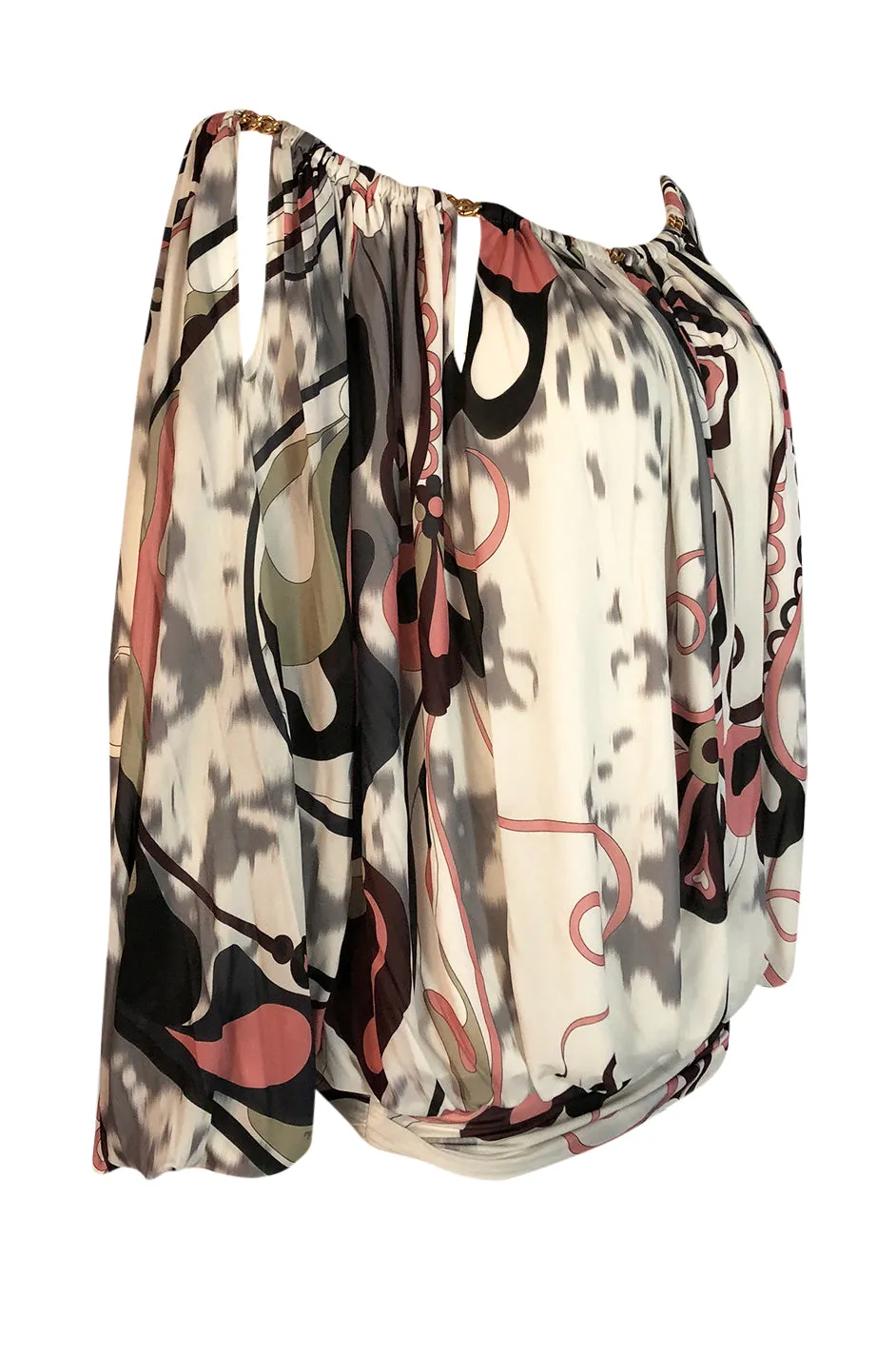 F/W 2014 Peter Dundas for Emilio Pucci Runway Printed Jersey Top