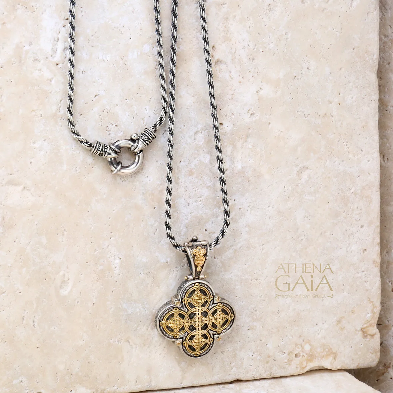 Gaelic Celtic Knot Filigree Cross