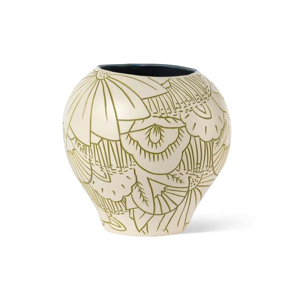 Garden Bud Green Vase 7.75"