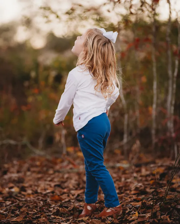 Girls Soft Cotton UPF 50  Jersey Pocket Pants | Black