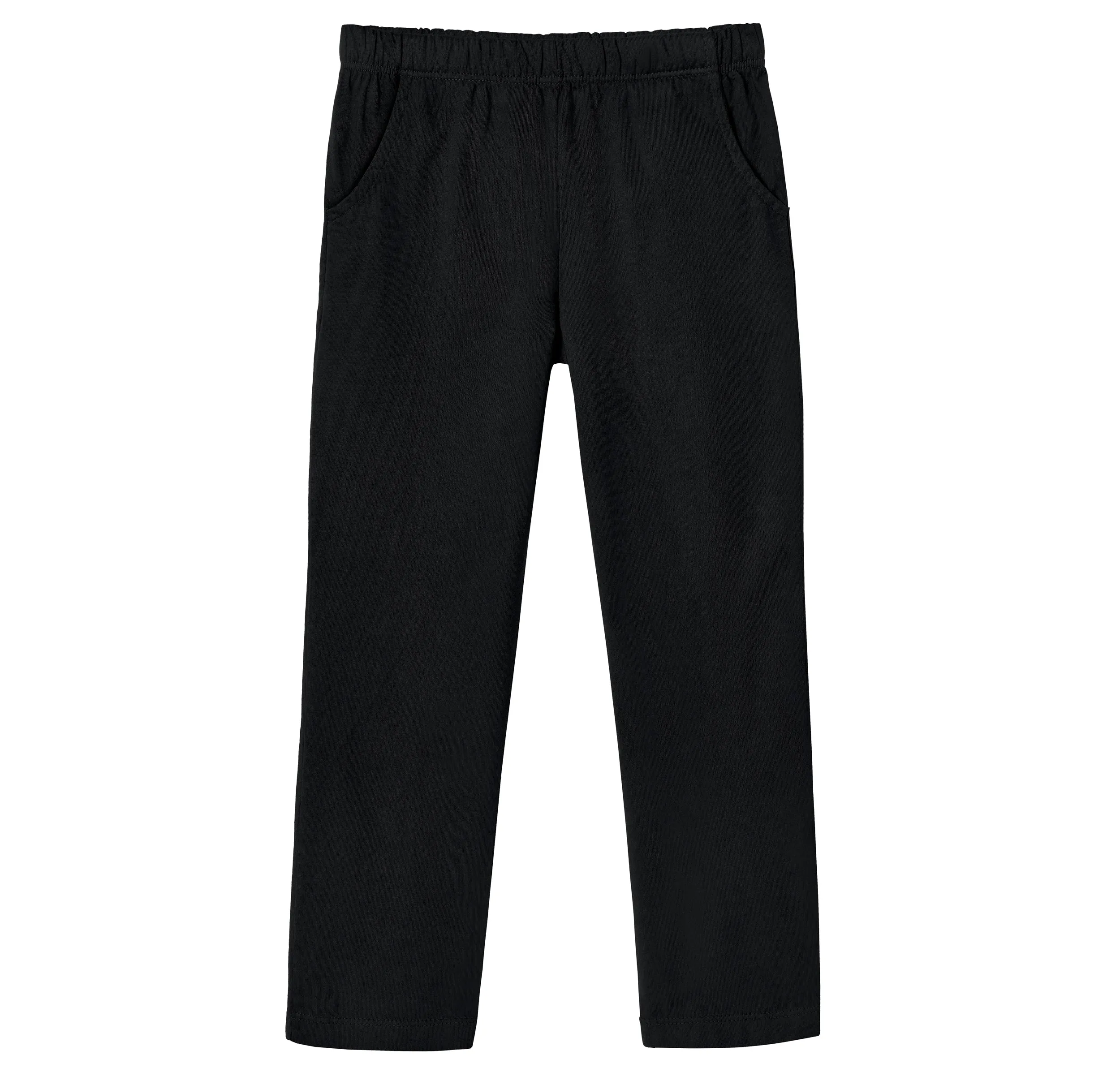 Girls Soft Cotton UPF 50  Jersey Pocket Pants | Black