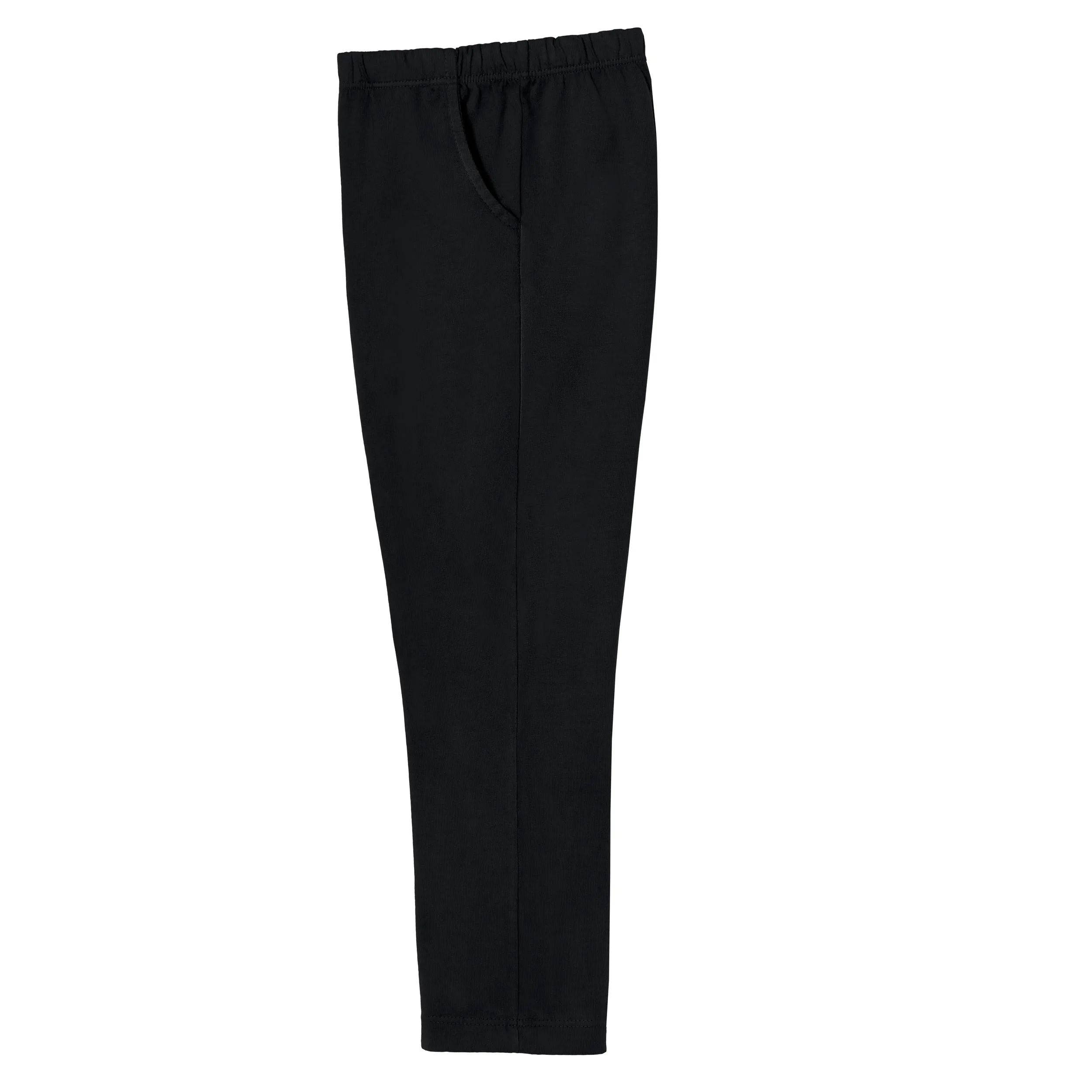 Girls Soft Cotton UPF 50  Jersey Pocket Pants | Black