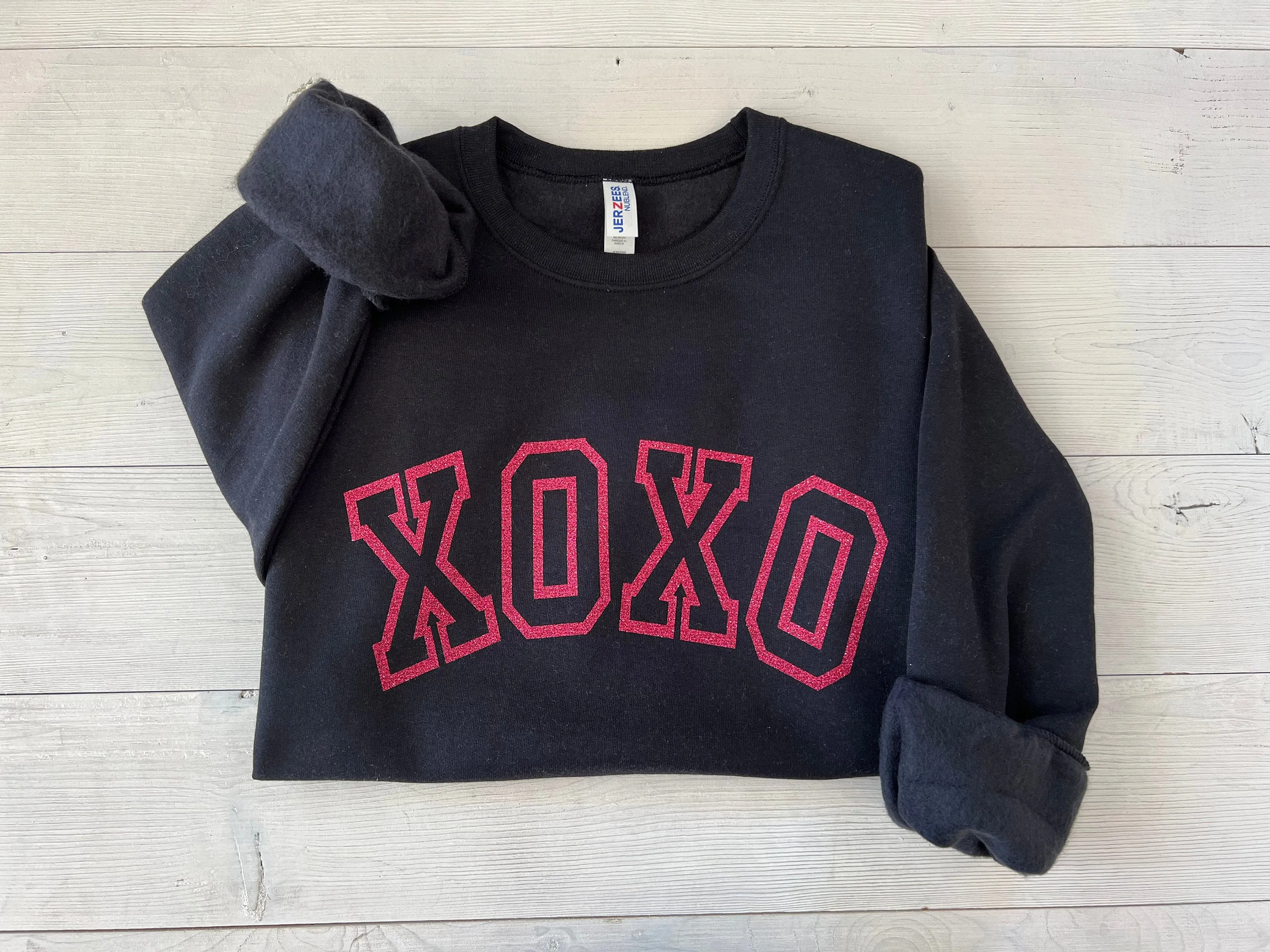 Glitter XOXO Varsity Sparkle Sweatshirt