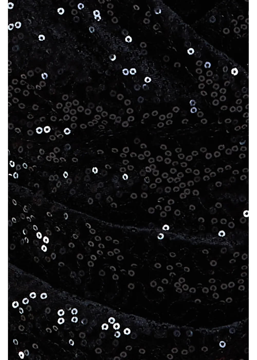 Goddiva Zoe Sequin Velvet Maxi Dress Black
