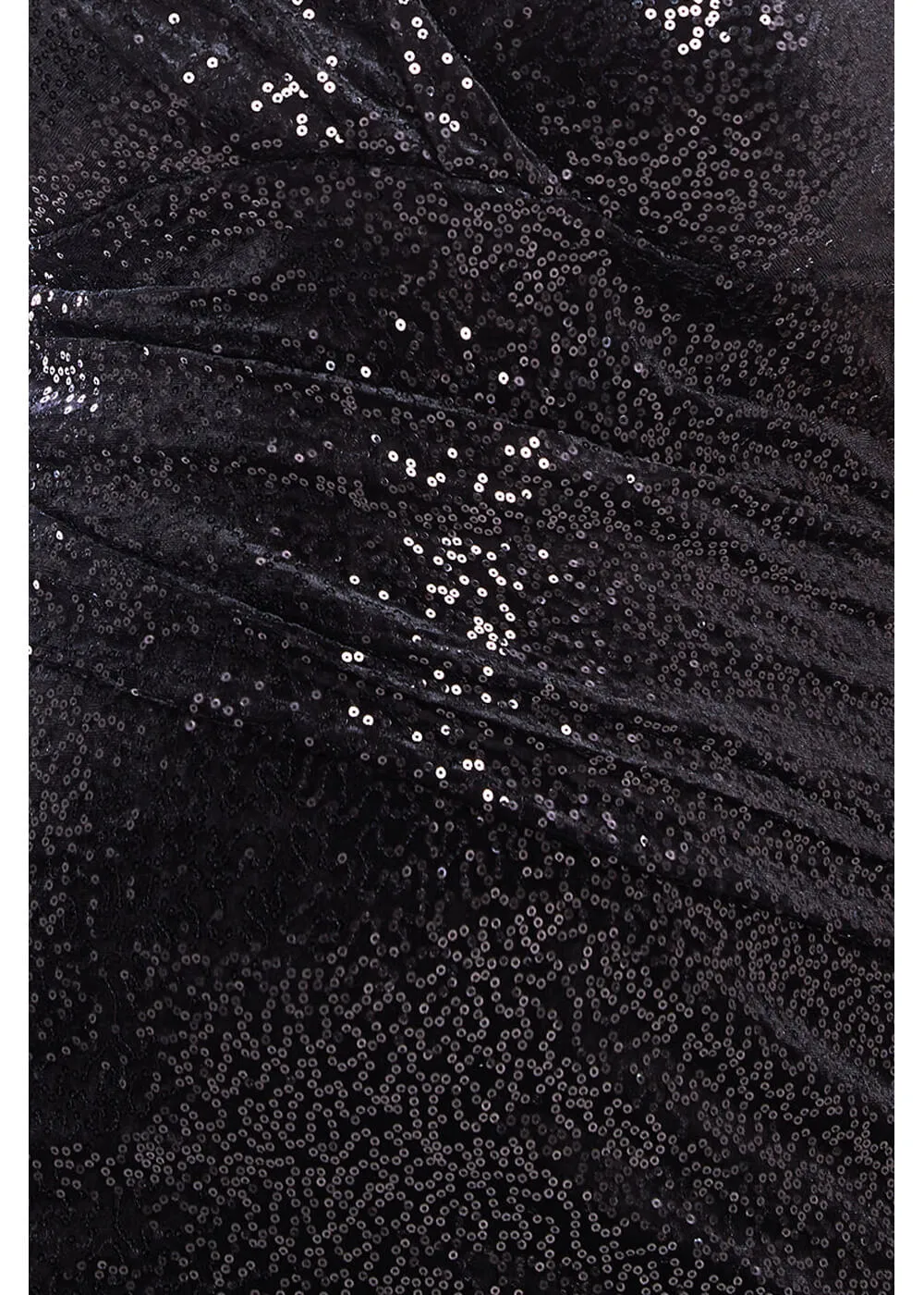 Goddiva Zoe Sequin Velvet Maxi Dress Black