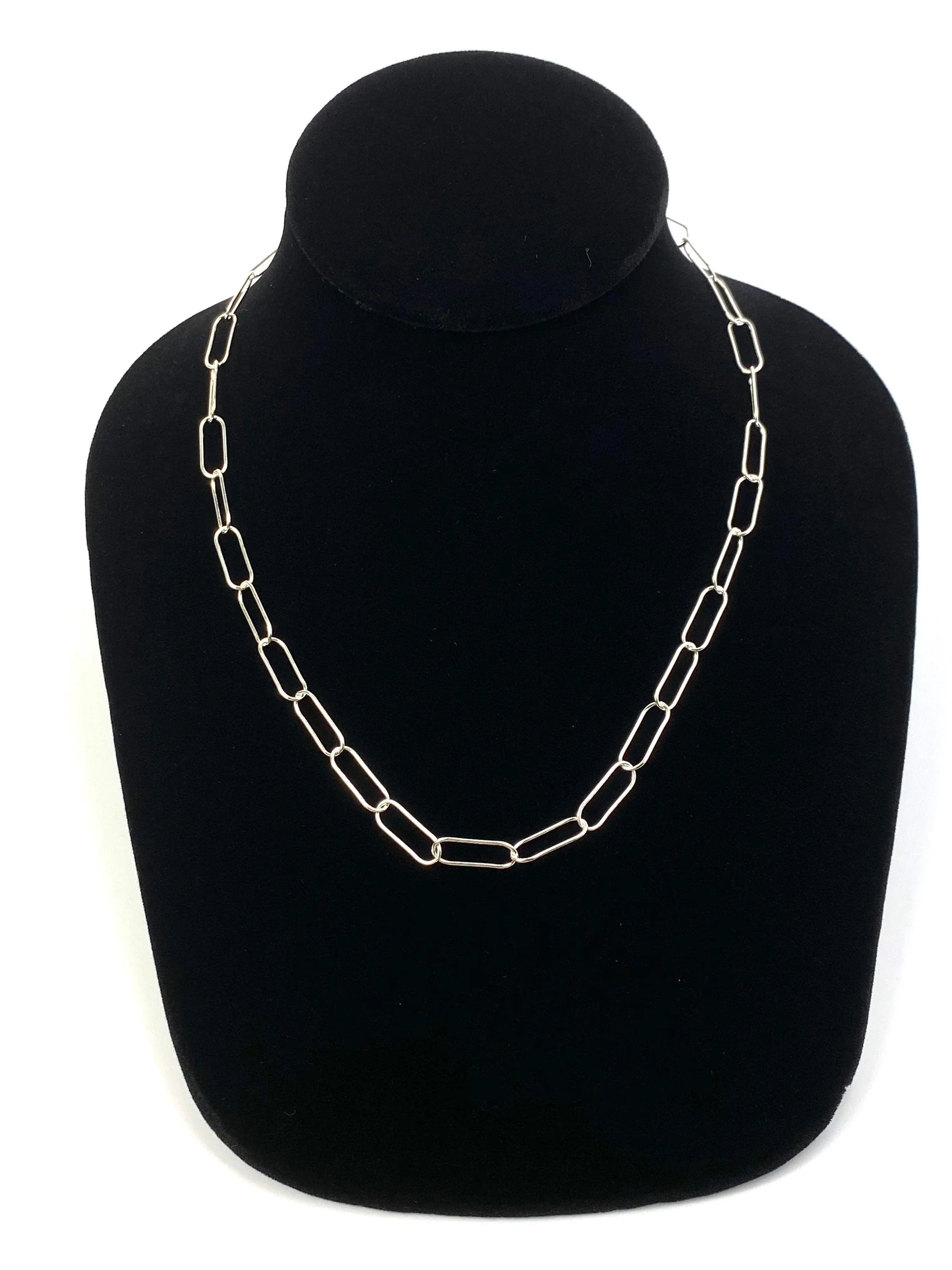 Gorgeous 18” 5mm X 15mm Sterling Silver Elongated Flat Cable Chain, Sku SM768LC-18