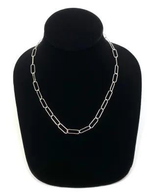 Gorgeous 18” 5mm X 15mm Sterling Silver Elongated Flat Cable Chain, Sku SM768LC-18
