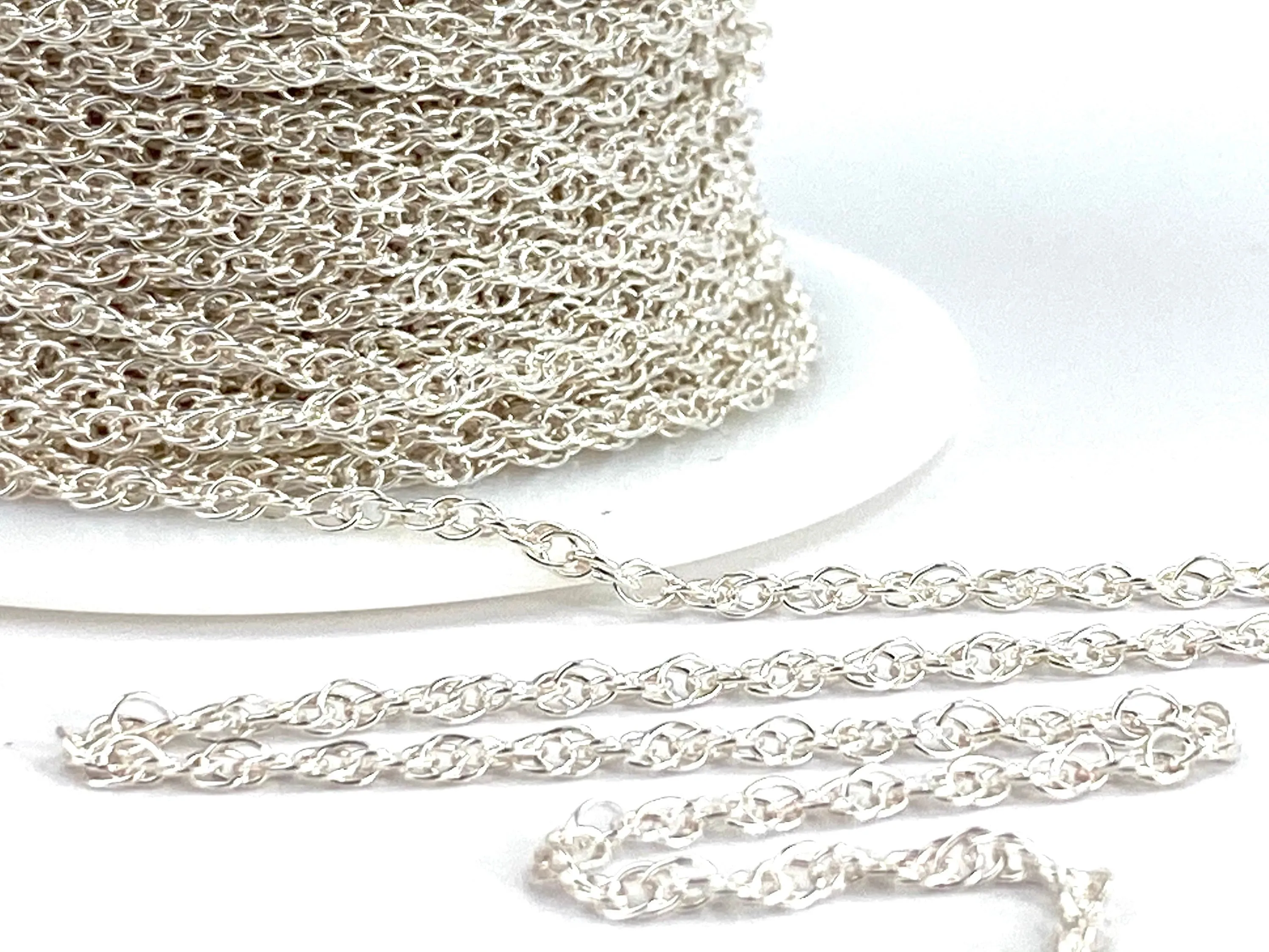 Gorgeous 2.0mm Sterling Silver Rope Chain, SS, Sku: 15R