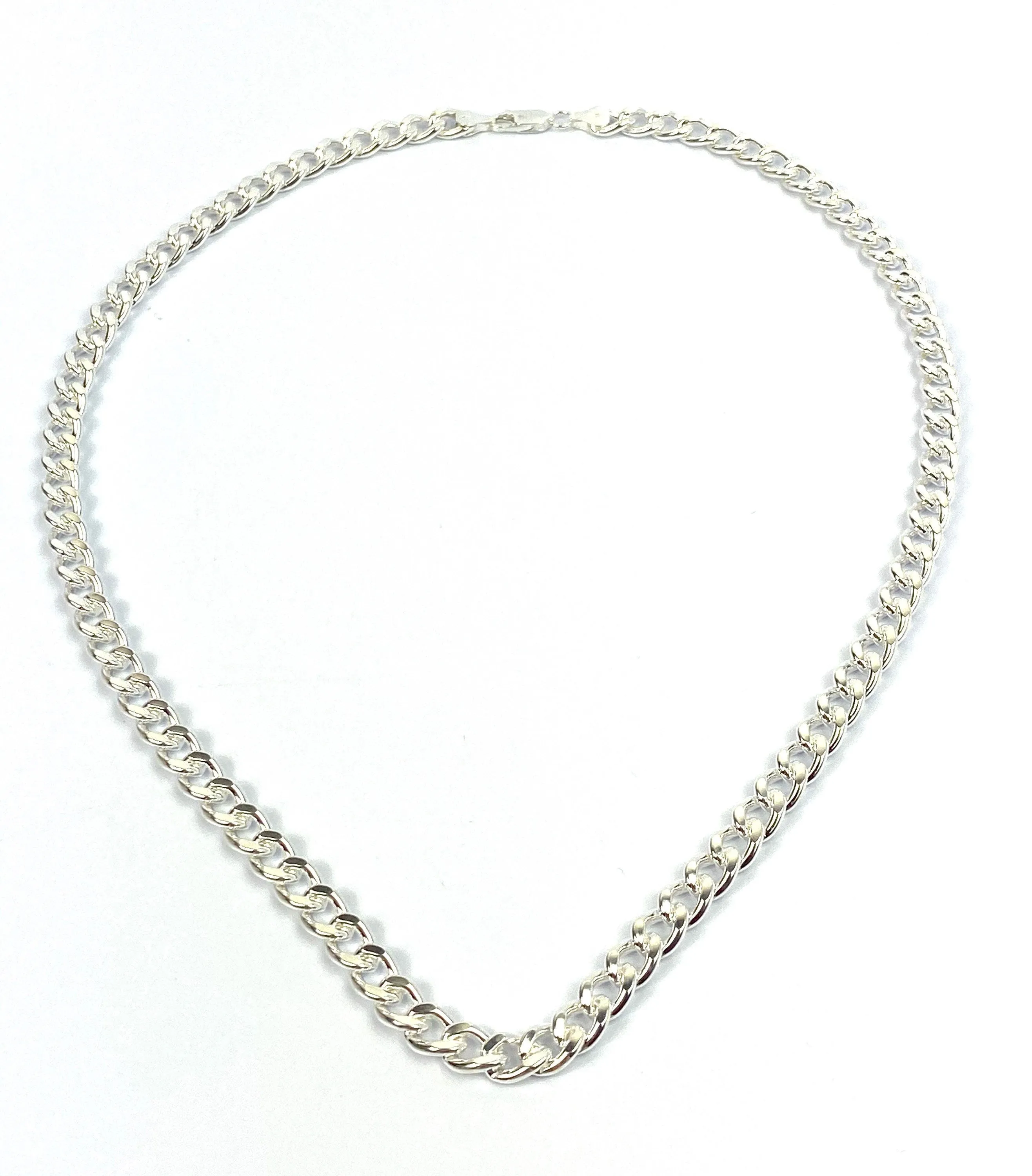 Gorgeous 22” Sterling Silver Curb Chain, Sku SM95LC-22