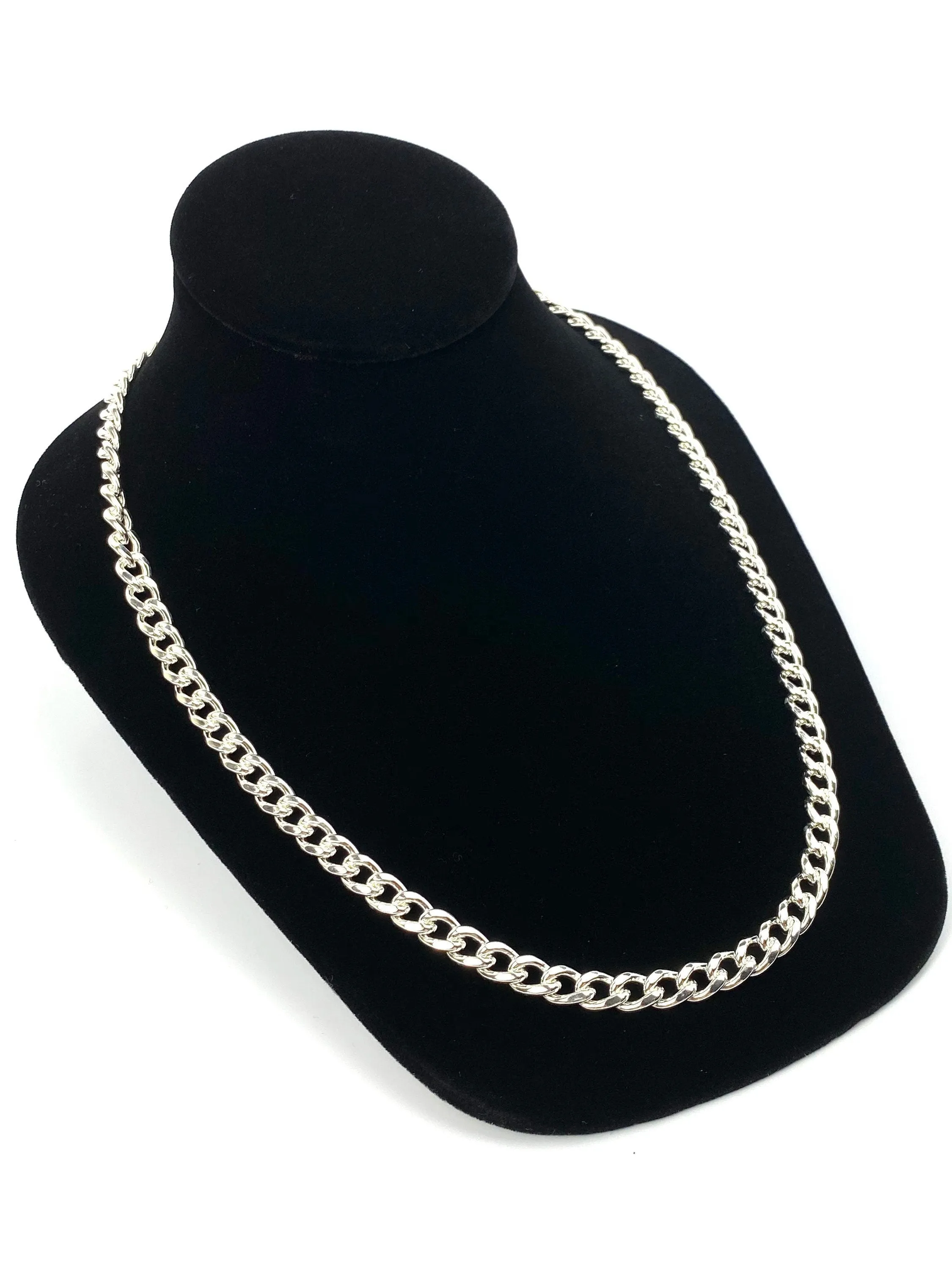 Gorgeous 22” Sterling Silver Curb Chain, Sku SM95LC-22