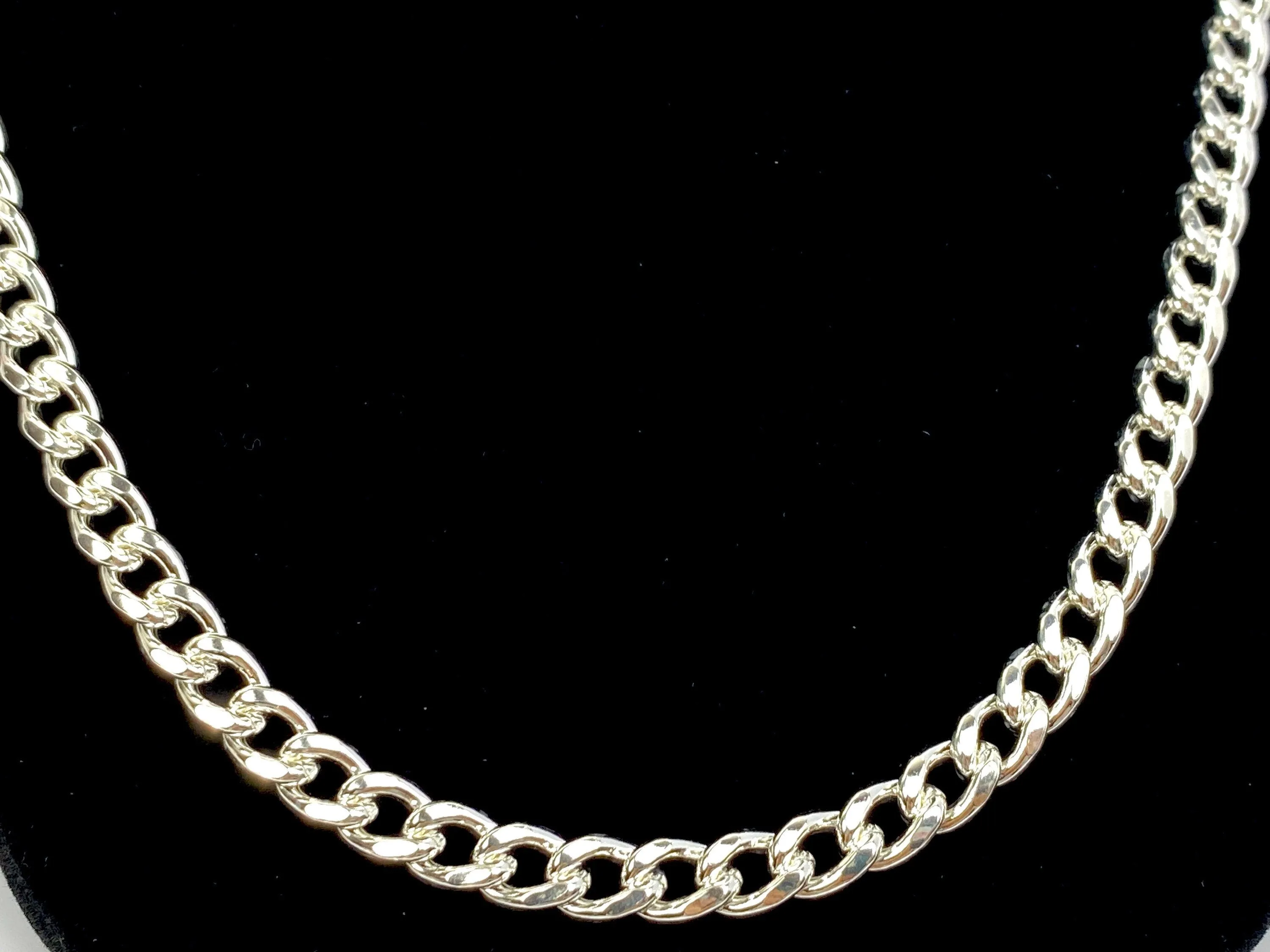 Gorgeous 22” Sterling Silver Curb Chain, Sku SM95LC-22