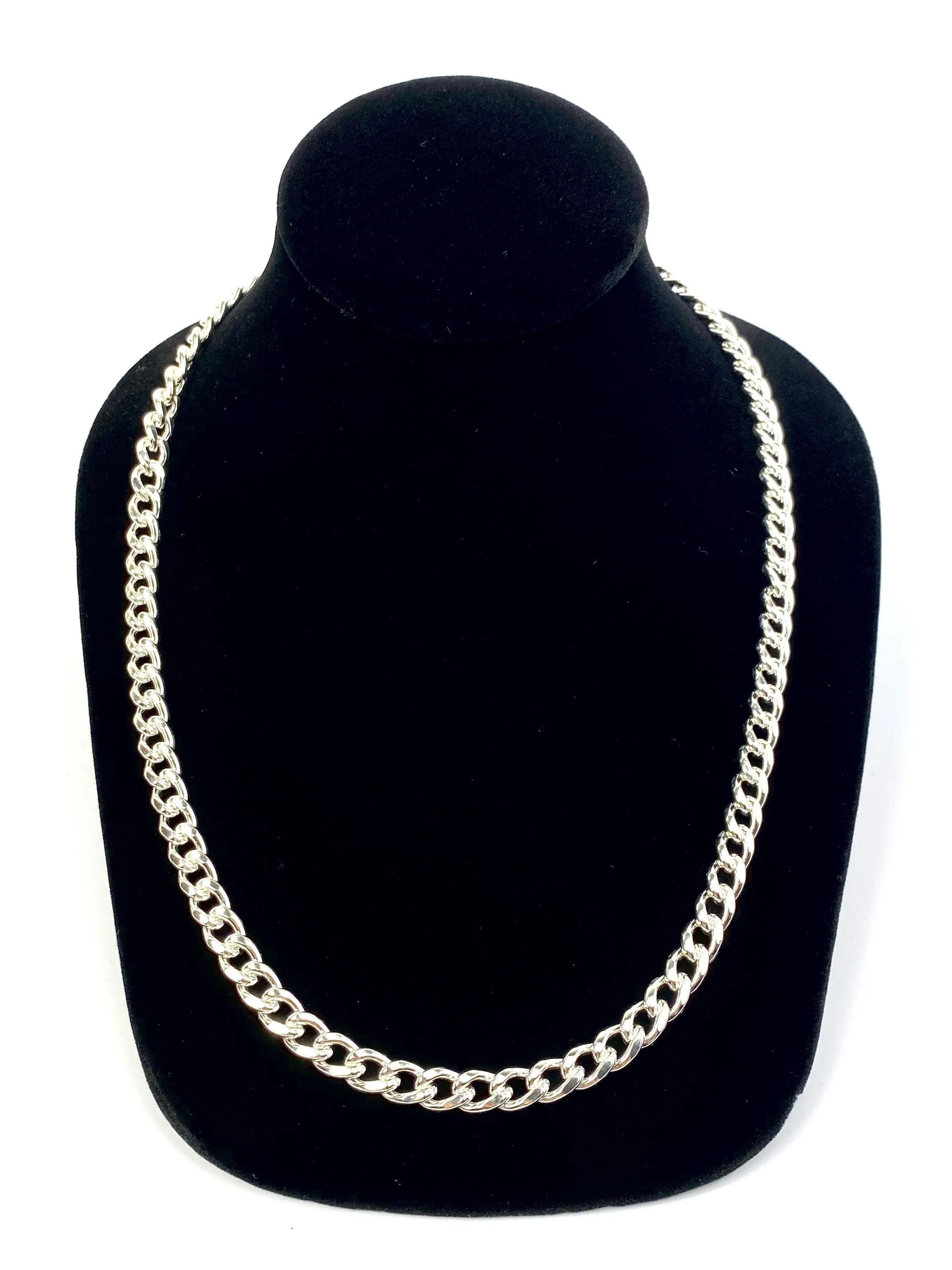 Gorgeous 22” Sterling Silver Curb Chain, Sku SM95LC-22