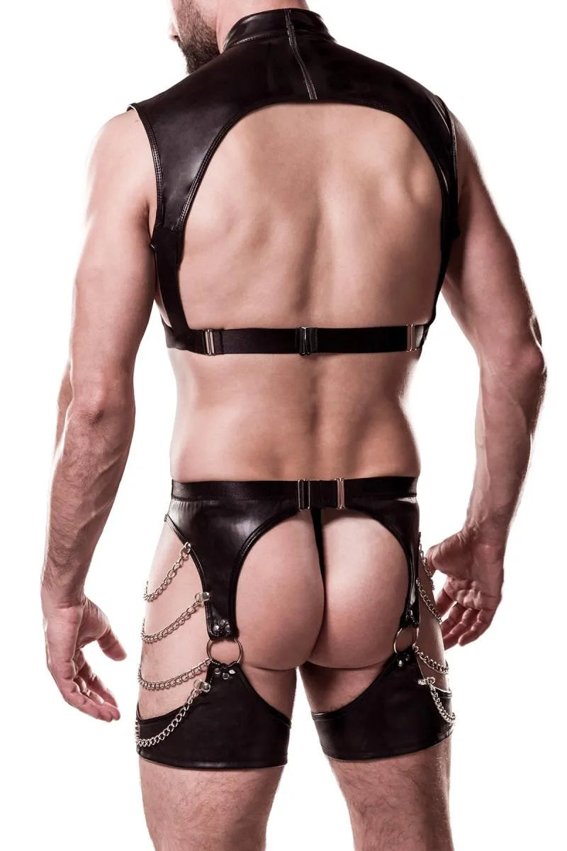 Grey Velvet Mens Erotic Set