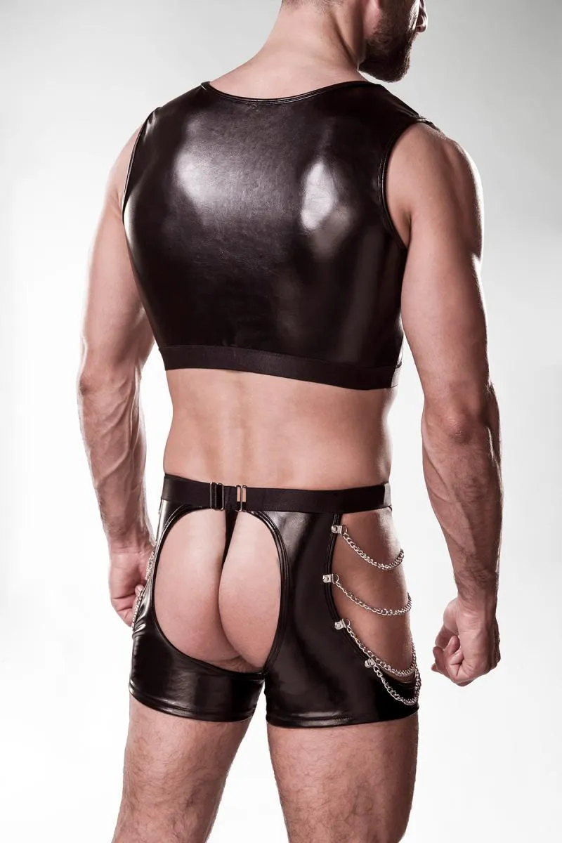 Grey Velvet Mens Erotic Set
