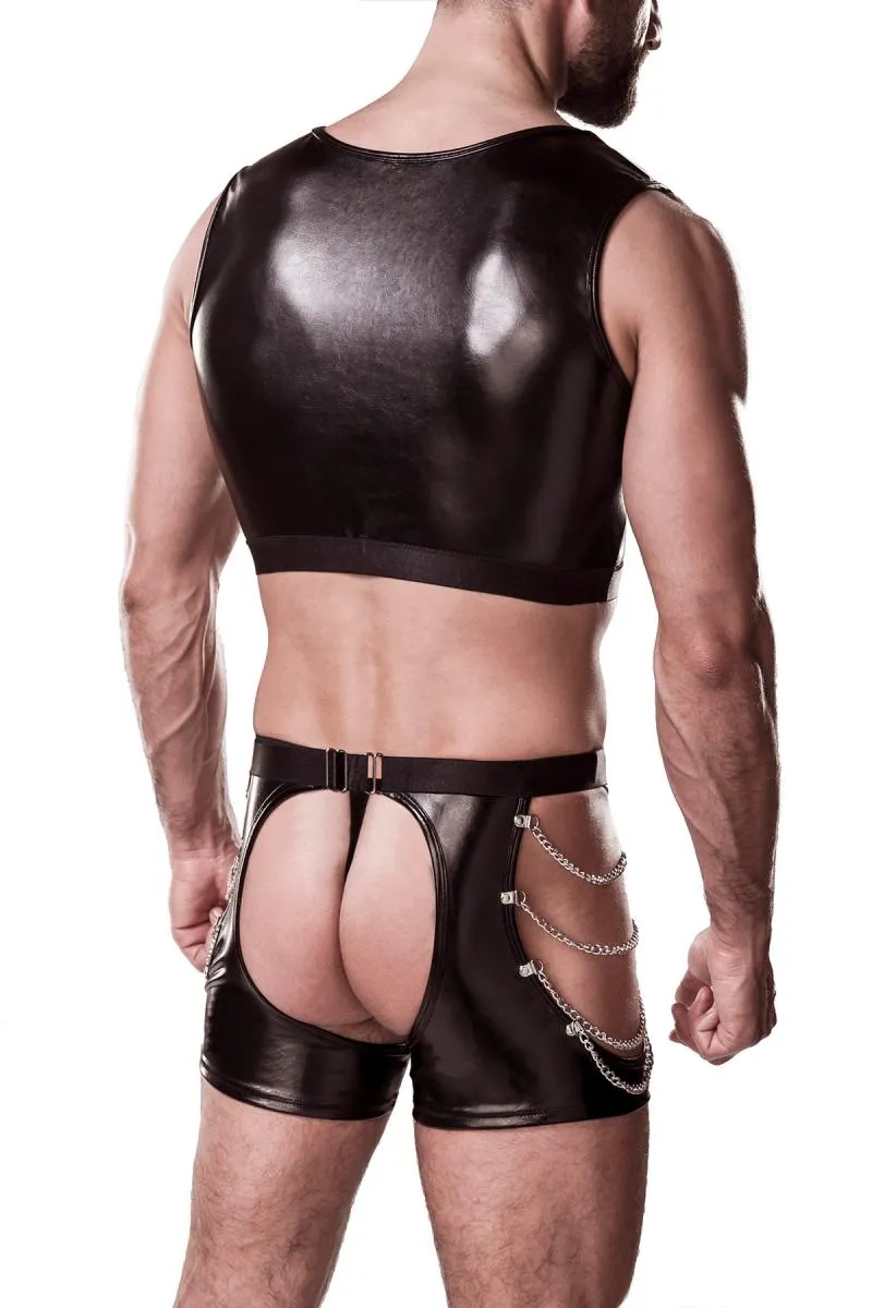 Grey Velvet Mens Erotic Set