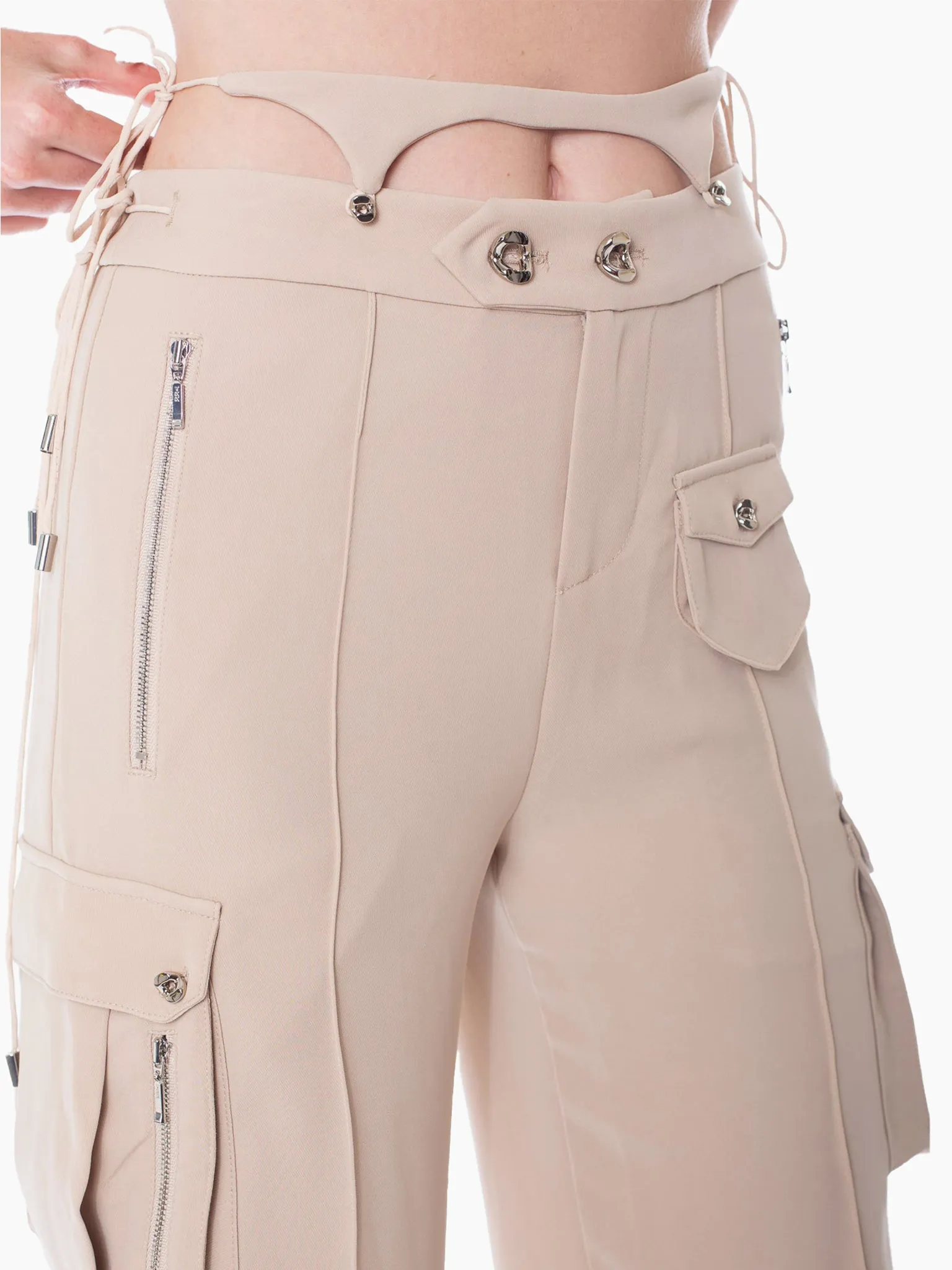 HAN WEN STUDIO Relaxed Fit Detachable Strappy Waist Cargo Trouser