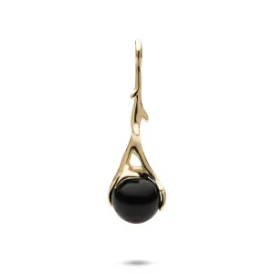 Heritage Black Coral Pendant in Gold - 33mm