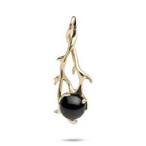 Heritage Black Coral Pendant in Gold