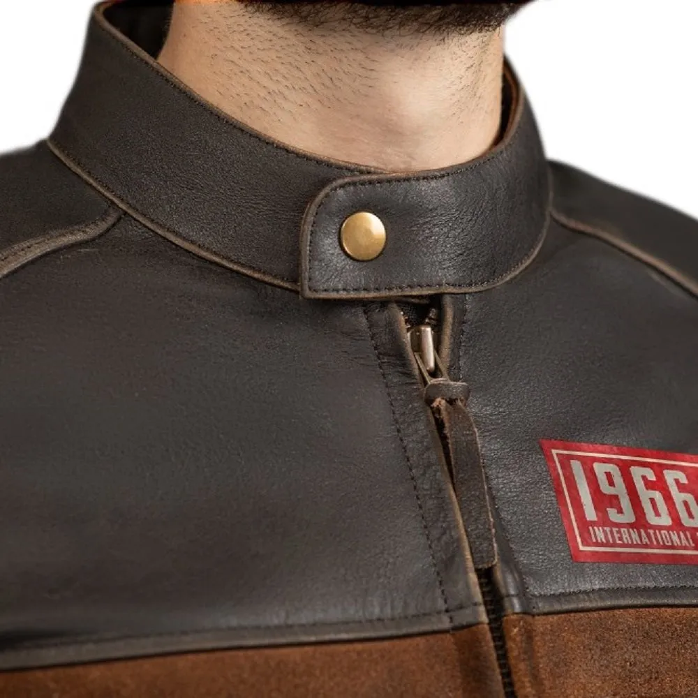 Heritage Retro Brown Motorcycle Leather Jacket