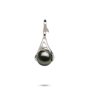 Heritage Tahitian Pearl Pendant in White Gold - 25mm