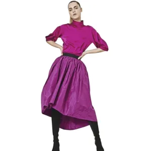 HIGH Women's Hypnotic Tech Taffeta Office Siren Avant Garde Skirt size 8