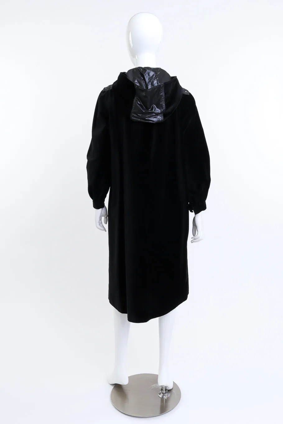 Hooded Duffle Velvet Coat