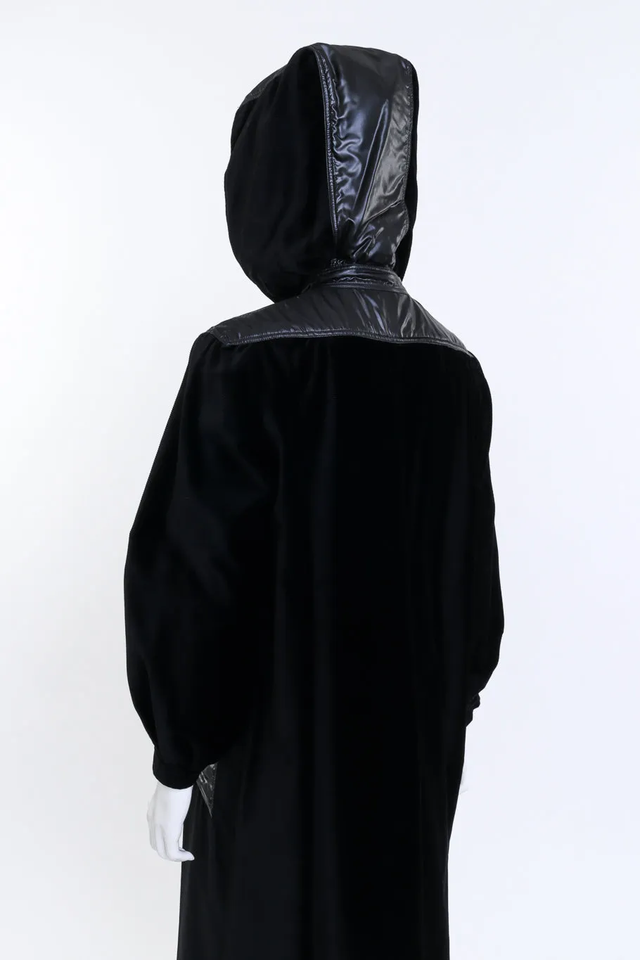 Hooded Duffle Velvet Coat