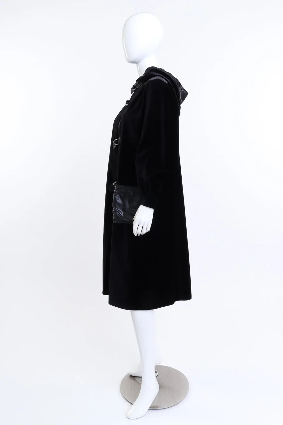 Hooded Duffle Velvet Coat