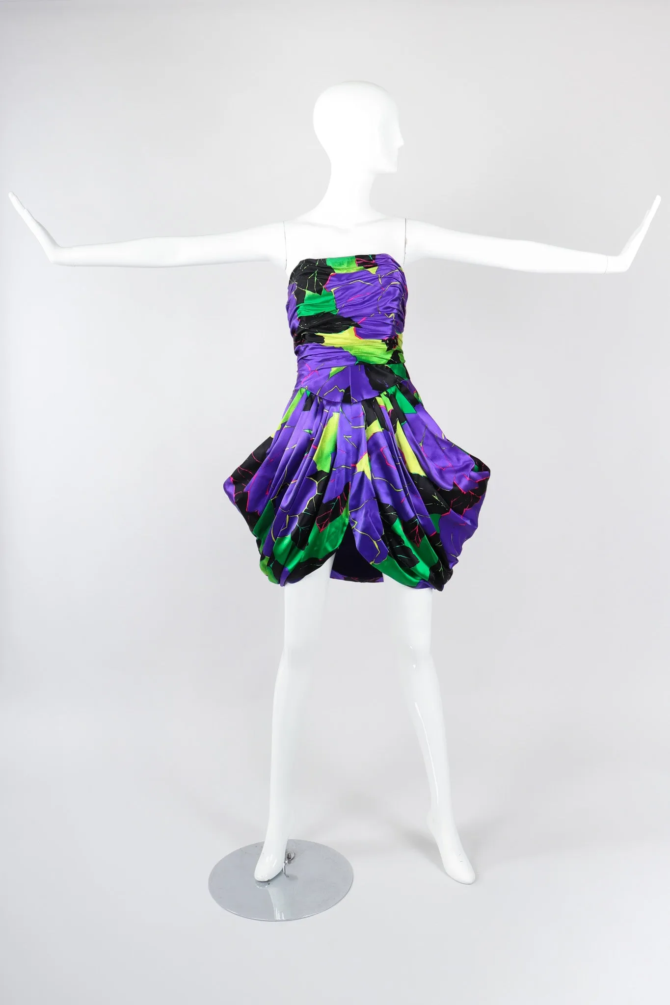 Hot Tropical Print Tulip Dress
