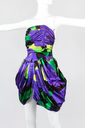 Hot Tropical Print Tulip Dress