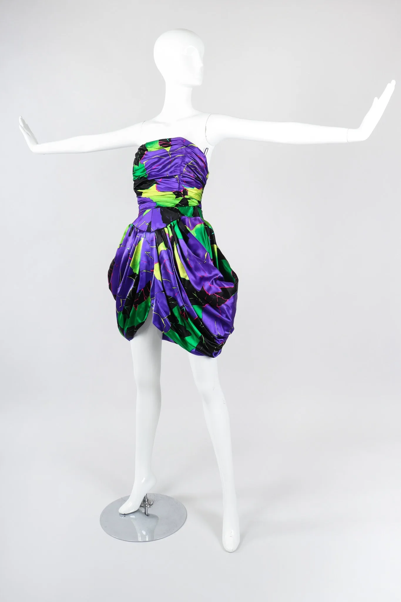 Hot Tropical Print Tulip Dress