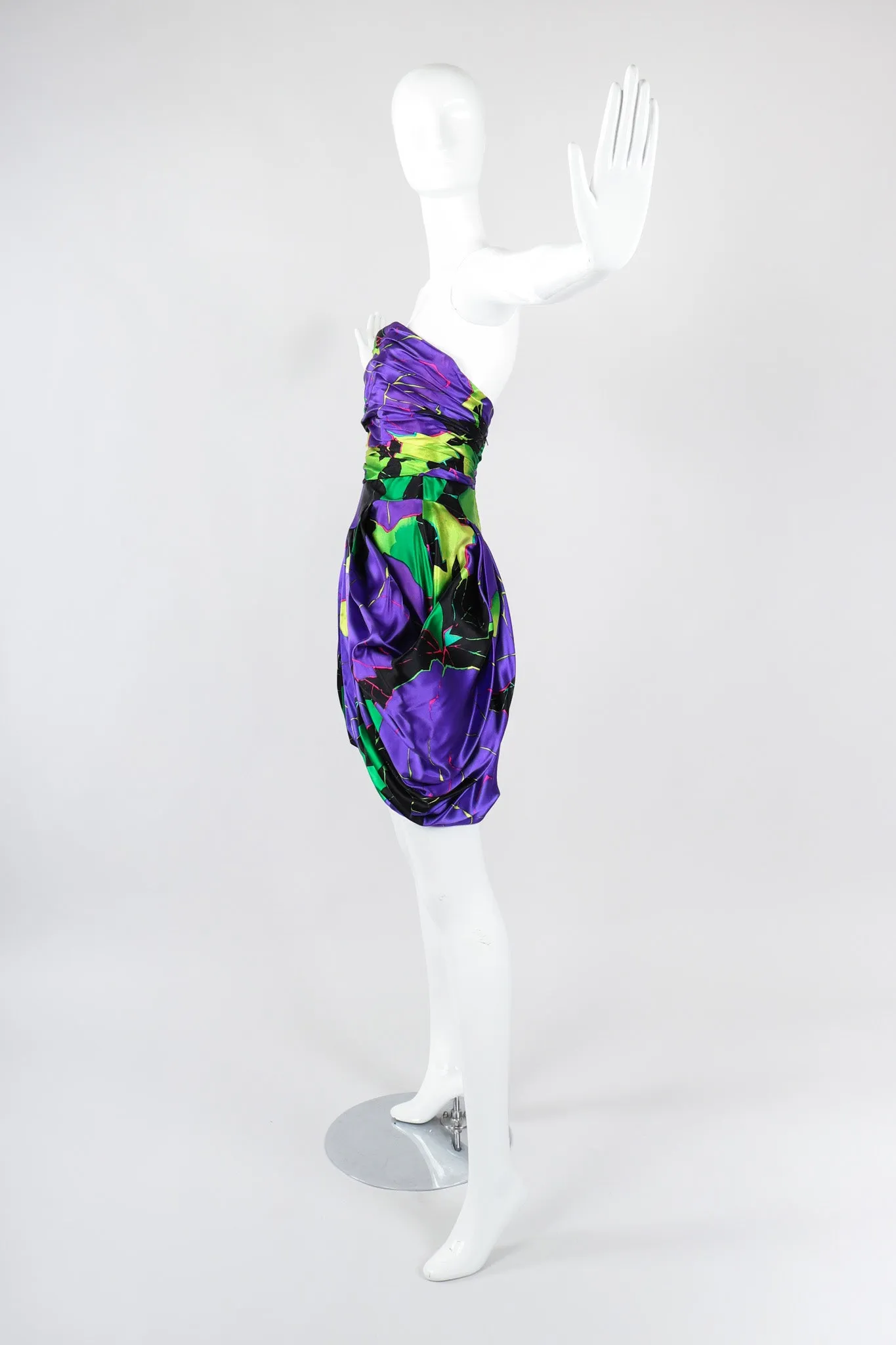Hot Tropical Print Tulip Dress