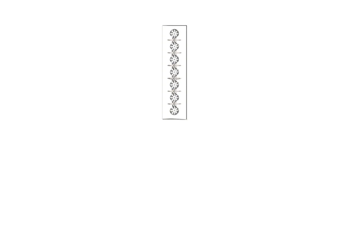 I-BEAM - Silver Gemstone Pavé - Pendant